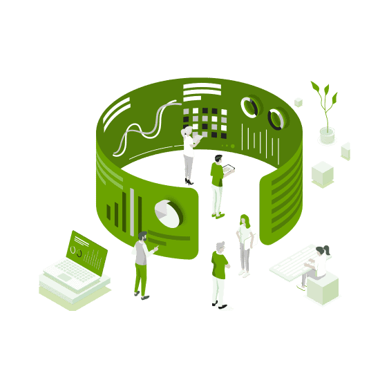 Interactive data analytics dashboard showing charts and graphs for business insights.