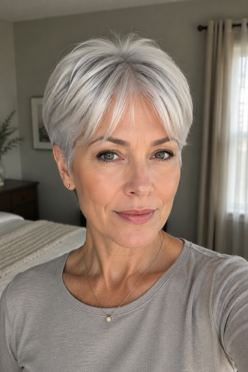 Pixie with Curtain Micro Bangs
