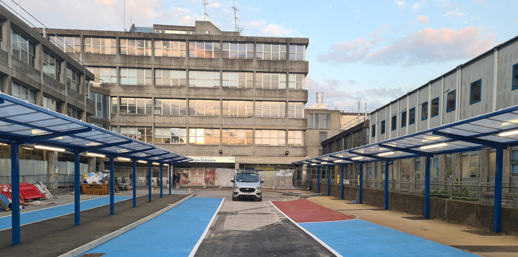 Nulectrics van on commercial job in northwick park hospital