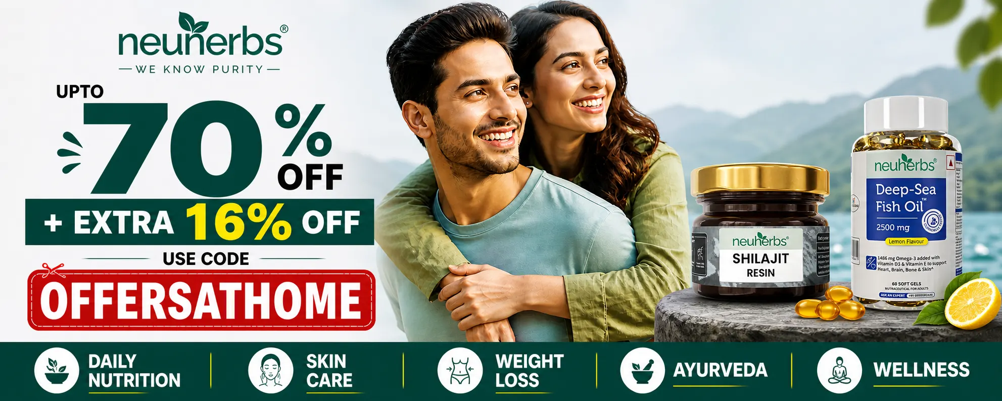 UPTO 70% OFF + EXTRA 16% OFF with code OFFERSATHOME.