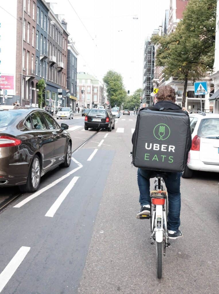 Food delivery by bicycle