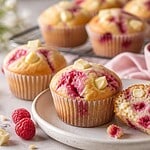 muffin chocolat blanc et framboise