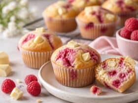 muffin chocolat blanc et framboise