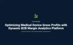 Medical device business analytics platform for profit optimization and margin growth.