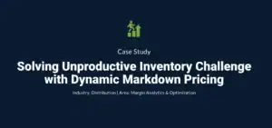 Inventory management solution using dynamic markdown pricing strategies.