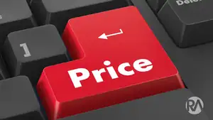 Red key labeled "Price" on a keyboard, symbolizing dynamic pricing strategies.