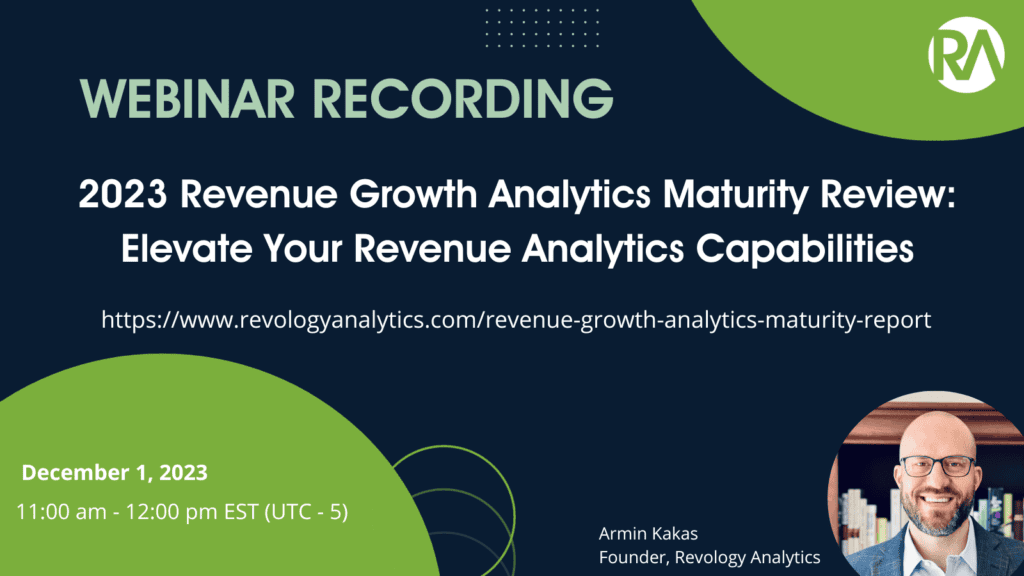 Revenue growth analytics review report for 2023 with insights on analytics maturity.