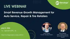 Smart Pricing and Revenue Growth Management for Auto Service, Repair and Tire Retailers