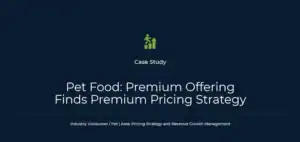 Pet food case study on premium offering and pricing strategy analysis.