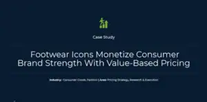 Footwear icons demonstrating value-based pricing strategies for brand monetization.
