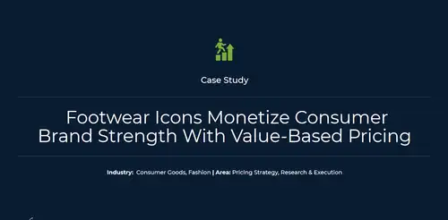 Footwear icons demonstrating value-based pricing strategies for brand monetization.
