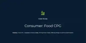 Food CPG consumer case study focusing on pricing, clarity, and offer design.