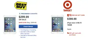 Comparing prices of iPads at Best Buy and Target for profitable growth.