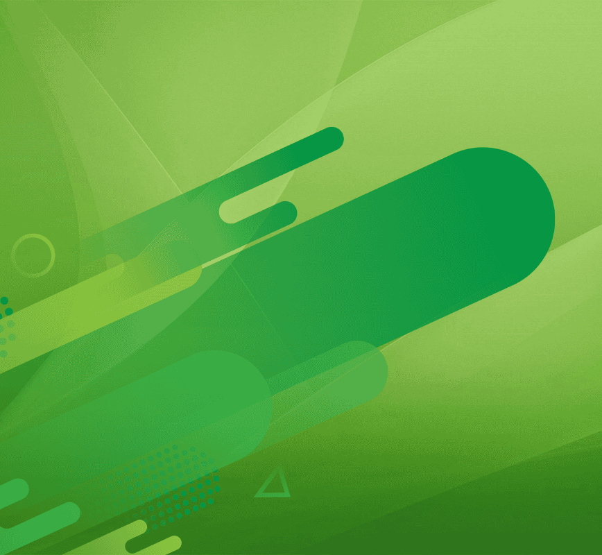 Modern data analytics visualization with abstract green background.