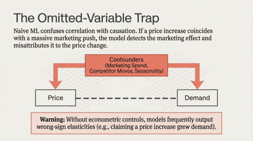 Double Machine Learning Price Elasticity: A Practical Framework for Better Pricing Decisions 3 02 omitted variable trap