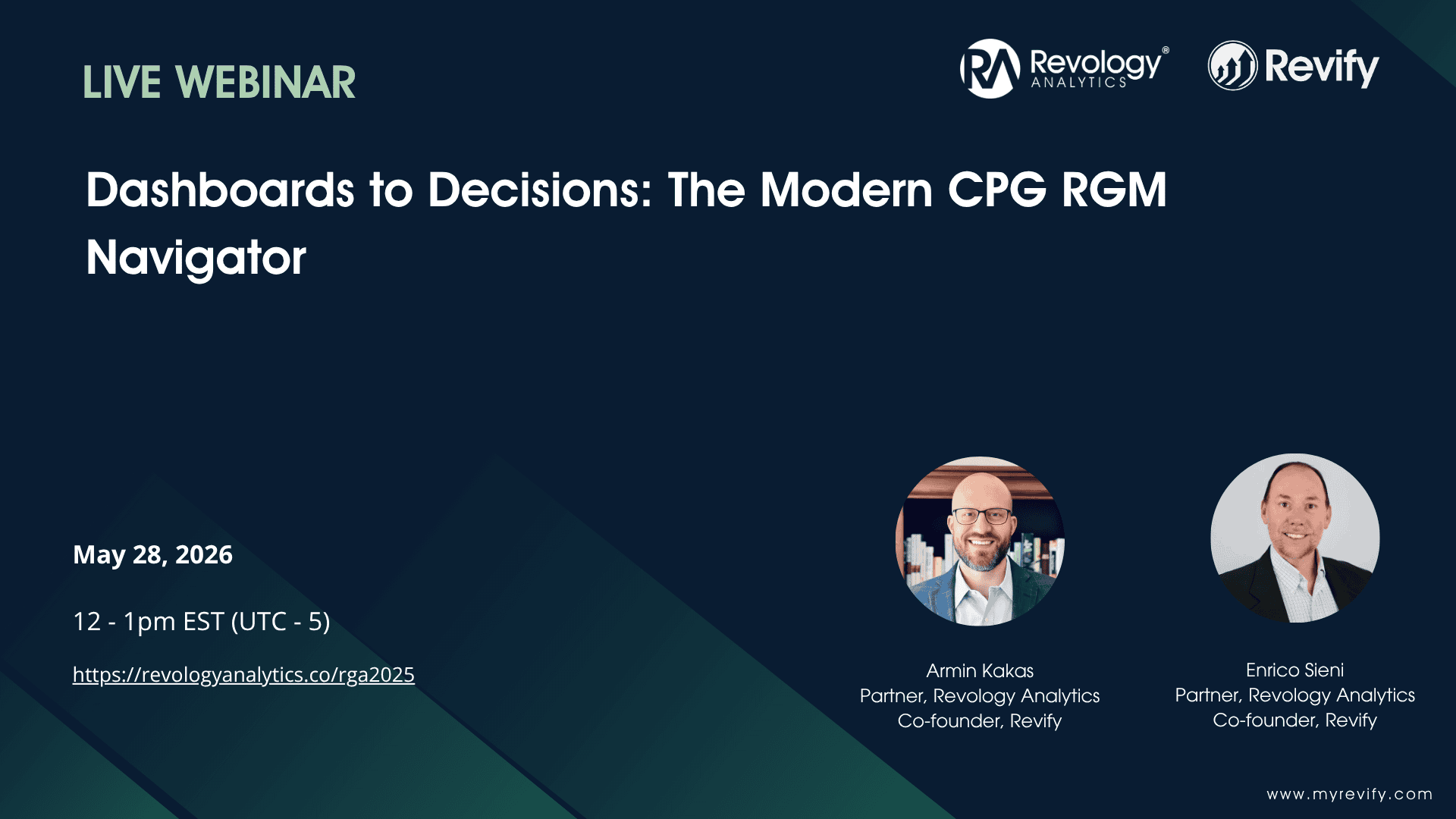 Modern CPG RGM dashboard by Revology Analytics for data-driven decisions.