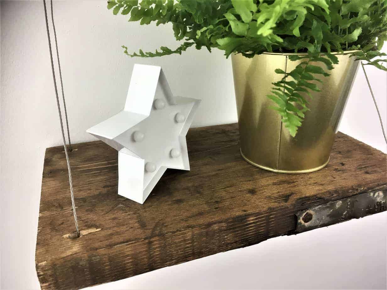 wooden hanging shelf