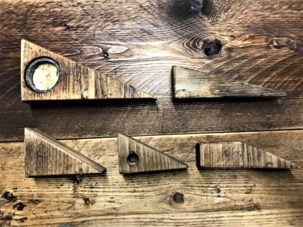 reclaimed wooden doorstop