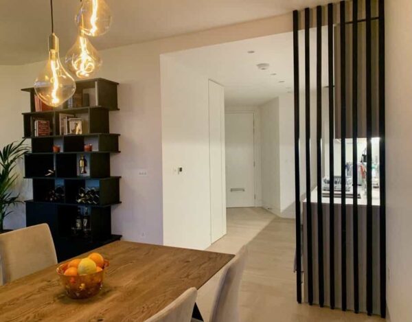 painted wooden room partition