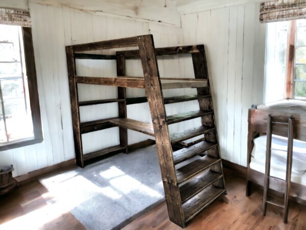Wooden Bunk Bed & Desk