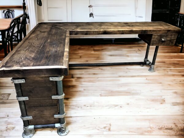 Industrial Corner Office Desk