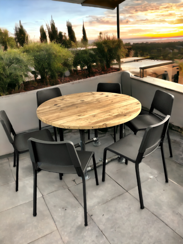 Reclaimed Wooden Round Table