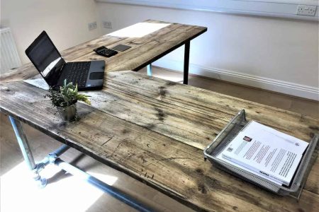 industrial corner desk