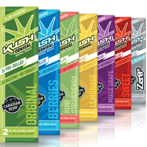 KUSH HERBAL HEMP PRE-ROLLED CONES, FLAVOURED