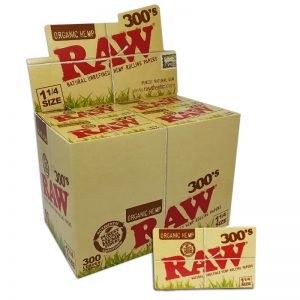 RAW Paper 1 1/4 - Organic Hemp - 300 leaves/booklet - 40 booklets/Box