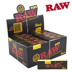 RAW Black Tips - Classic -  50 Packs Display