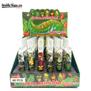 GORILLA ROLLING STAR Chillum Glass Pipe (48pcs Display)