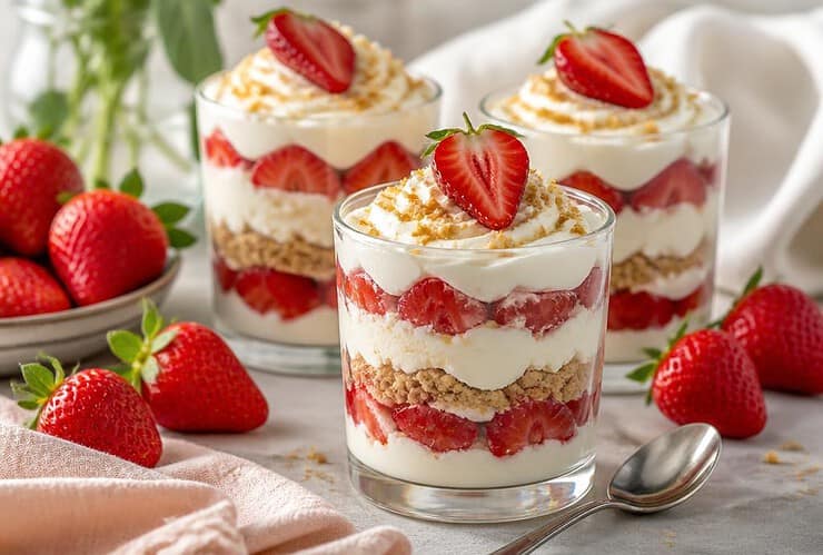 verrines fraises et mascarpone sans verrines fid