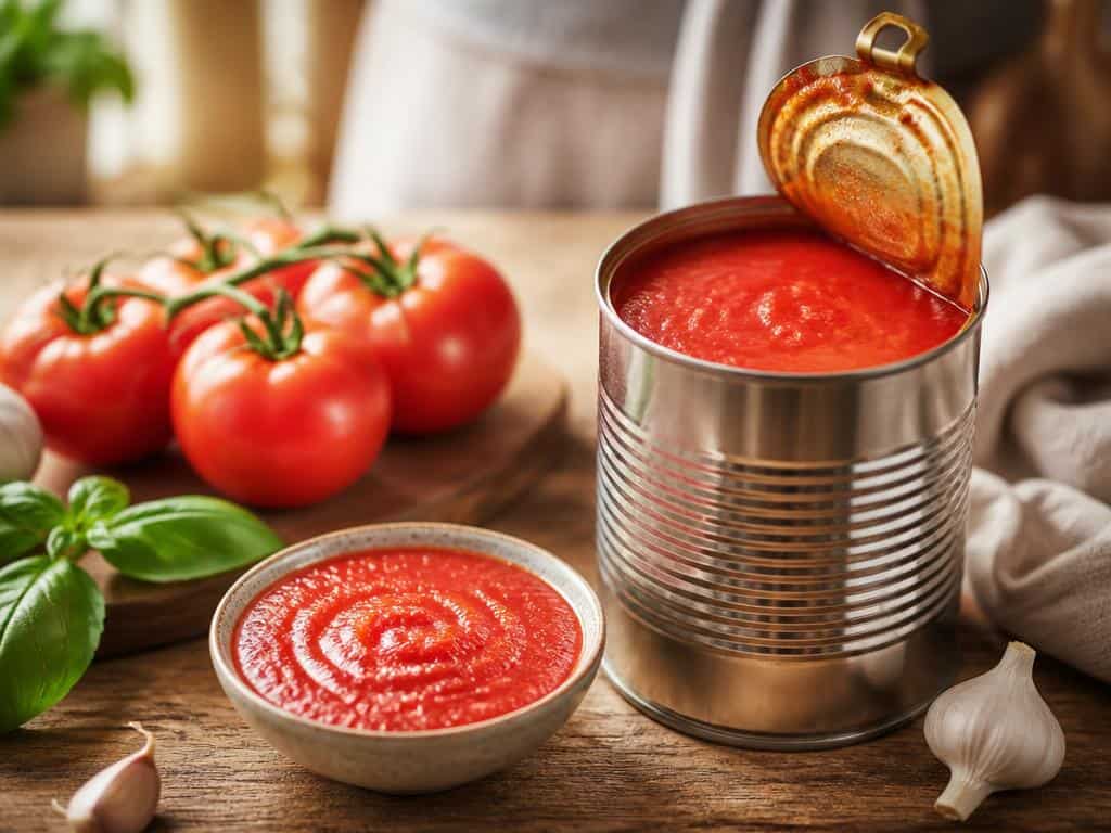 tomates en coulis en conserve