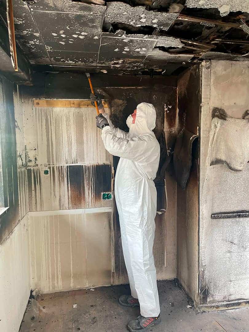 rengøring efter brand