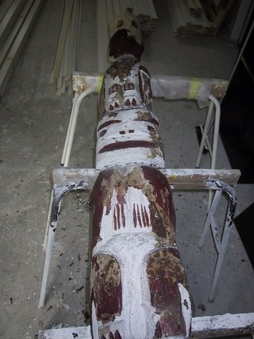 Inden maling af statue