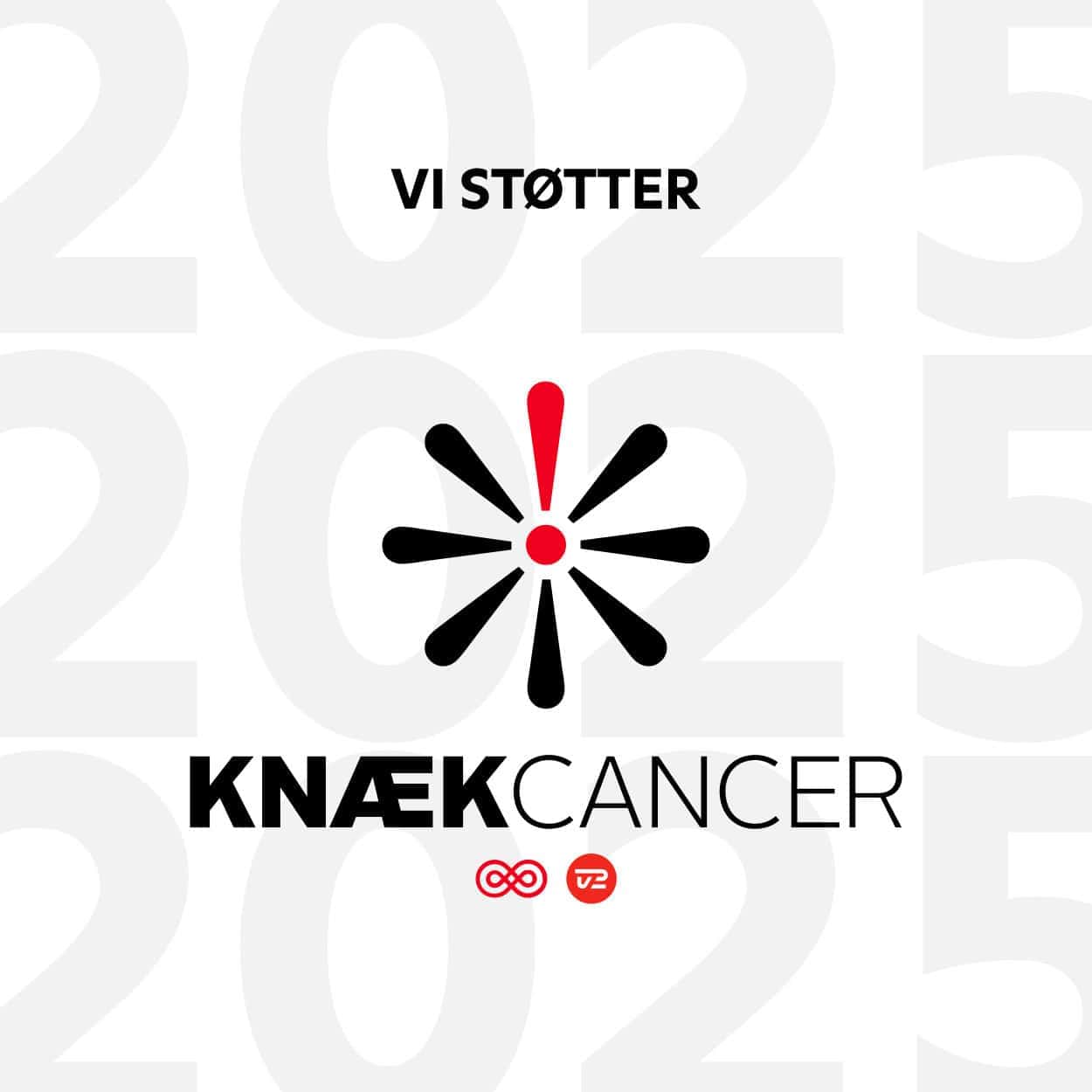 Vi Støtter Knæk Cancer 2025 logo