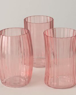 אגרטל זכוכית בגווני ורוד