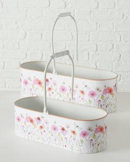 סט 2 אדניות פח דגם BABETTE