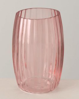 אגרטל זכוכית בגווני ורוד