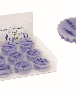 Melting fragrant wax for lavender-scented candle burner