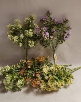 A branch of artificial wildflowers