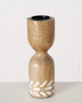 Rustic wooden candlesticks