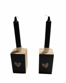 Minimalist wooden candlesticks