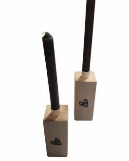 זוג פמוטים מעץ טבעי