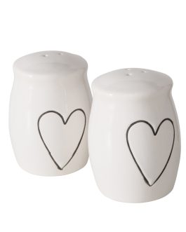 סט מלח פלפל לב