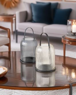 עששית זכוכית פסים מודרנית