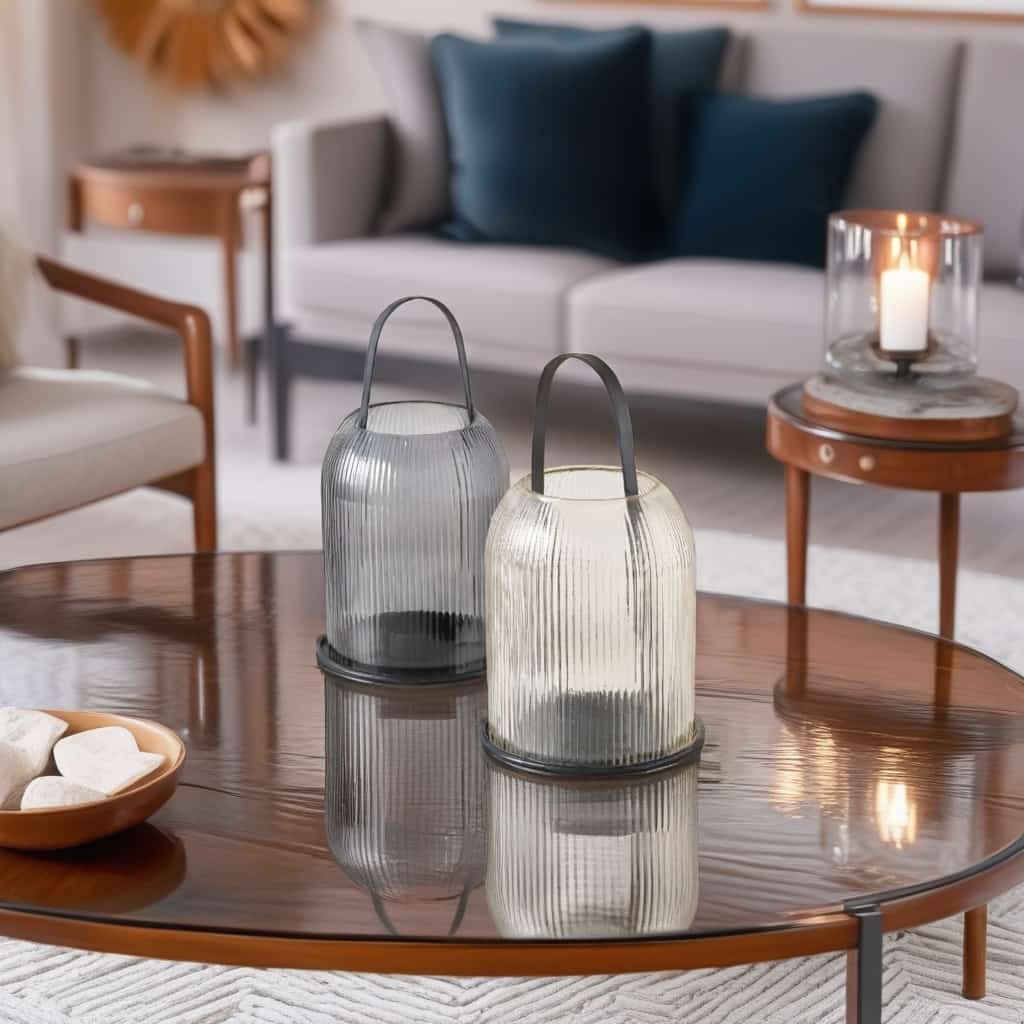 עששית זכוכית פסים מודרנית