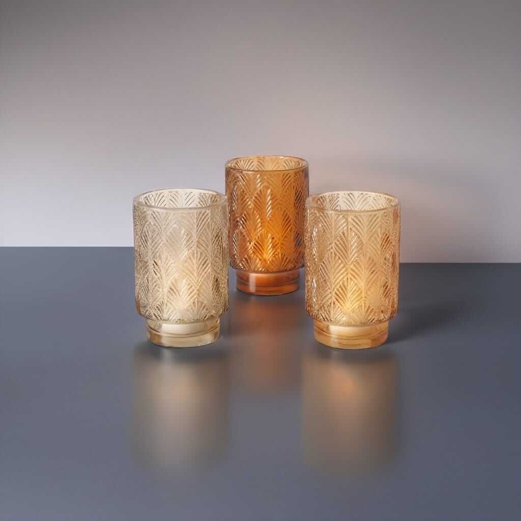 כוס זכוכית מעוצבת לנר