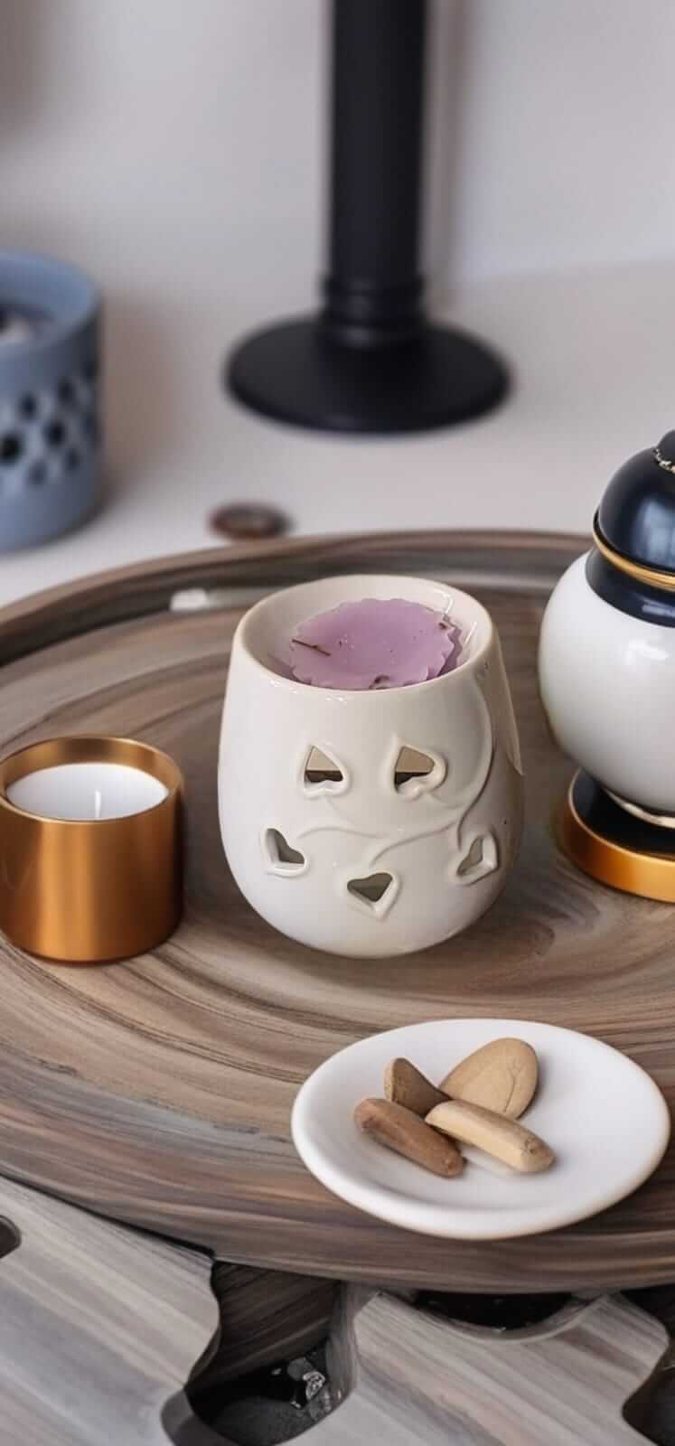 מבער קרמיקה עם שעווה ריחנית