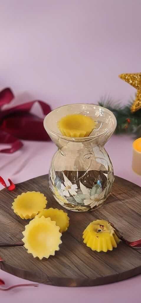 מבער זכוכית עם שעווה ריחנית